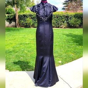 Garize lace-up beaded dress